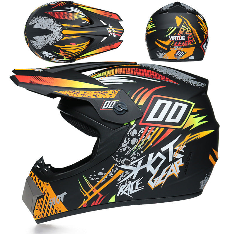 Small Off-road Helmet Racing Lightweight Mountain Full Face Helmet With Goggles