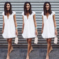 Women's Solid Color V-neck Plus Size Dress