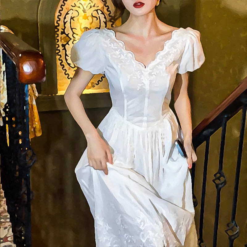 Super Fairy Girl Sweet Wedding Small Dress Long Skirt Girl