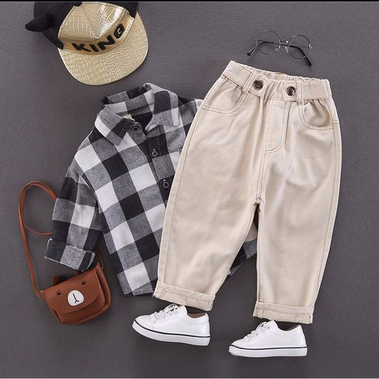 Western Style Baby Korean Daddy Pants