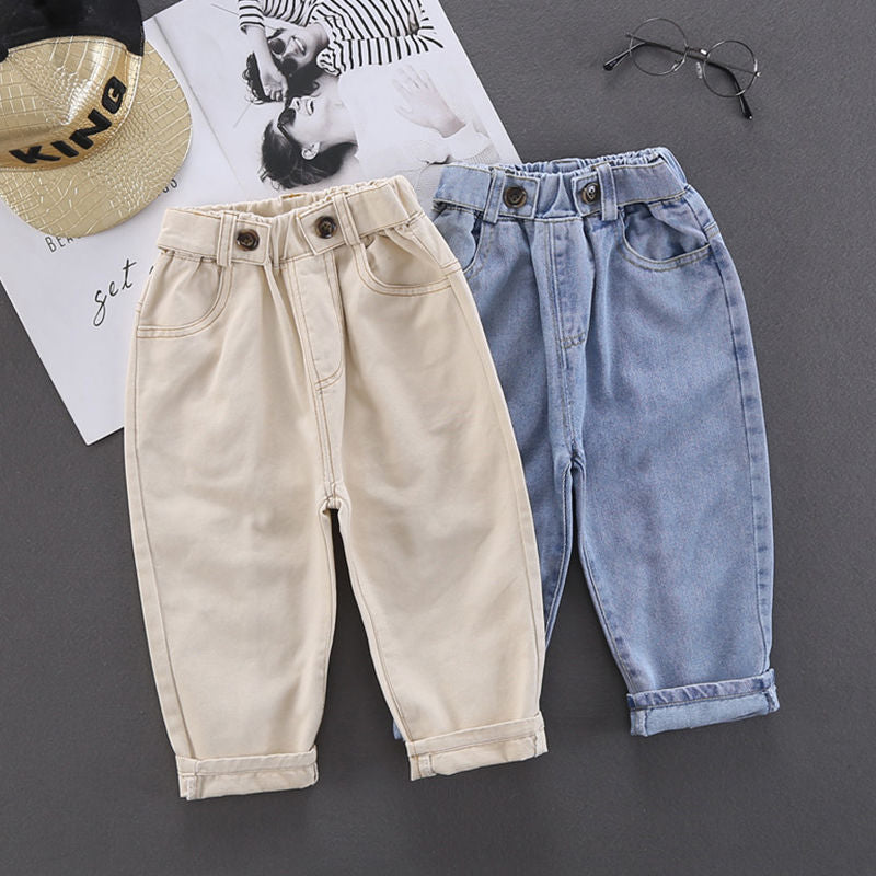 Western Style Baby Korean Daddy Pants