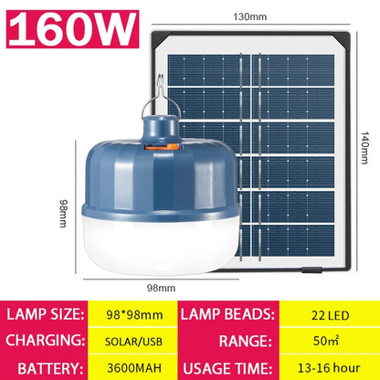 Led Solar Rechargeable Outdoor Garden Light Bulb