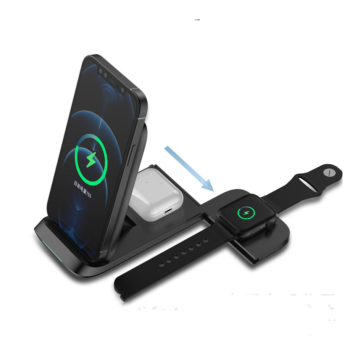 Three In One Foldable Wireless Charger Supports