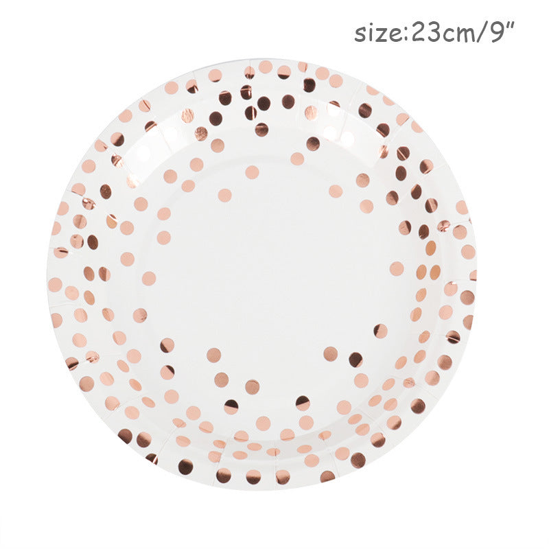 Disposable Tableware Set For Paper Plate Table