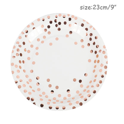 Disposable Tableware Set For Paper Plate Table