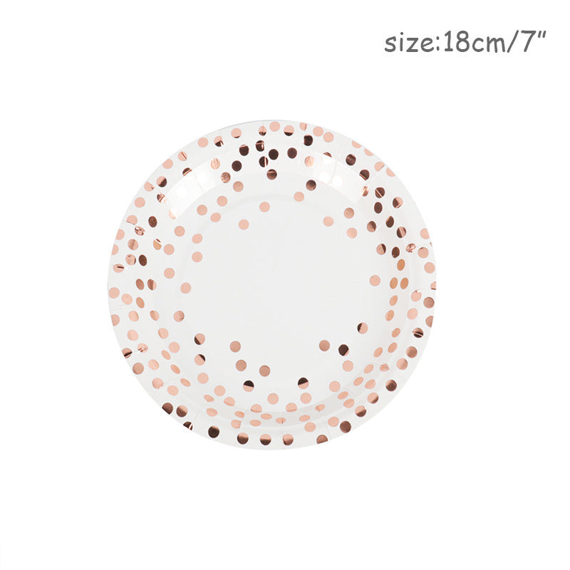 Disposable Tableware Set For Paper Plate Table
