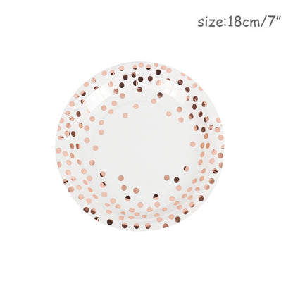 Disposable Tableware Set For Paper Plate Table