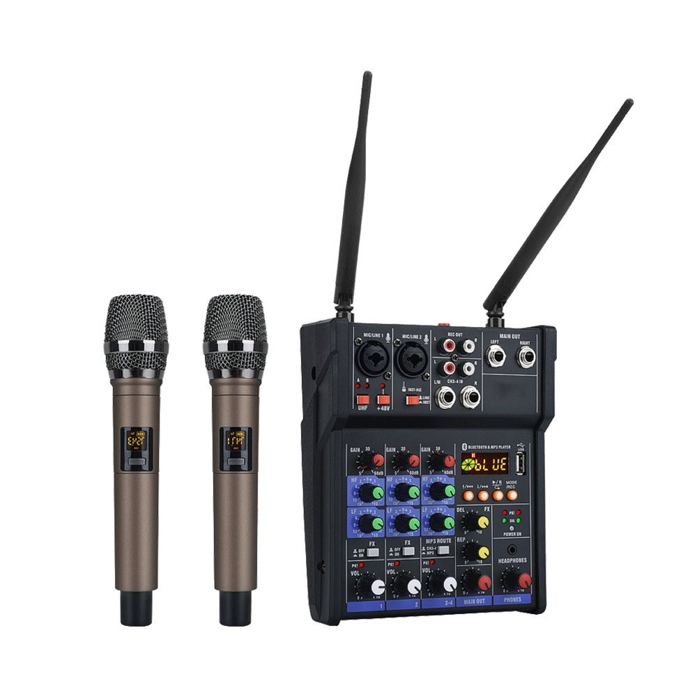USB Bluetooth 4-channel Small Mixer With Power Amplifier