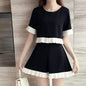 New Women's Summer Plus Size Loose Wide-leg Shorts Two-piece Suit
