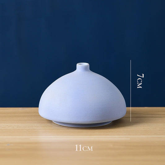 Nordic Morandi Color Ceramic Small Vase Flower Decoration Living Room Dining Cafe Decoration Vase Decoration
