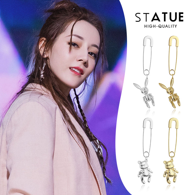 Deli Reba Girl''s Pin Earrings With Movable Limbs