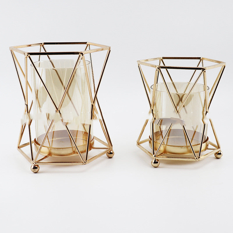 Nordic Light Luxury Dining Table Flower Arrangement Flower Decoration Glass