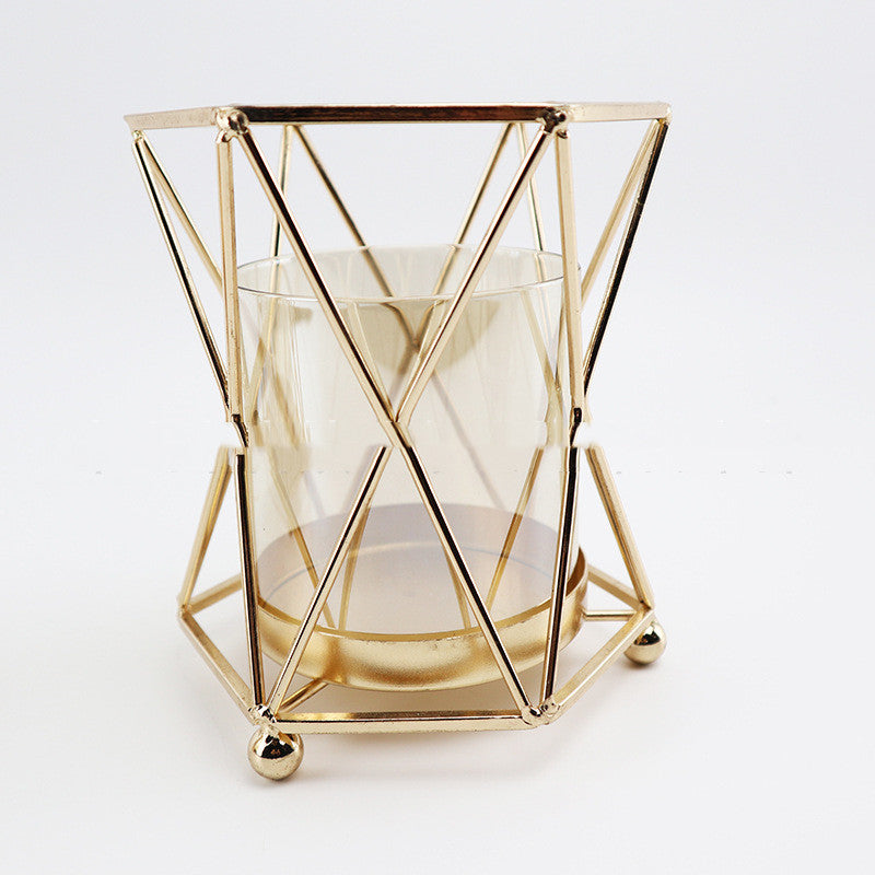 Nordic Light Luxury Dining Table Flower Arrangement Flower Decoration Glass