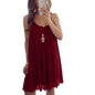 Womens Plus Size Chiffon Vest Mini Dress