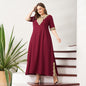 Women's Plus Size Retro Lace Patchwork Dress