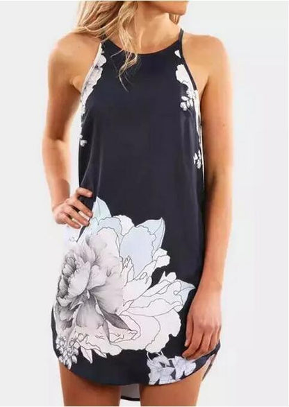 Women's Dress Summer New Product Printed Camisole Mid Length Skirt