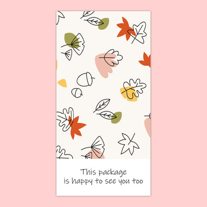 Green Leaf Rectangular Sticker Gift Box