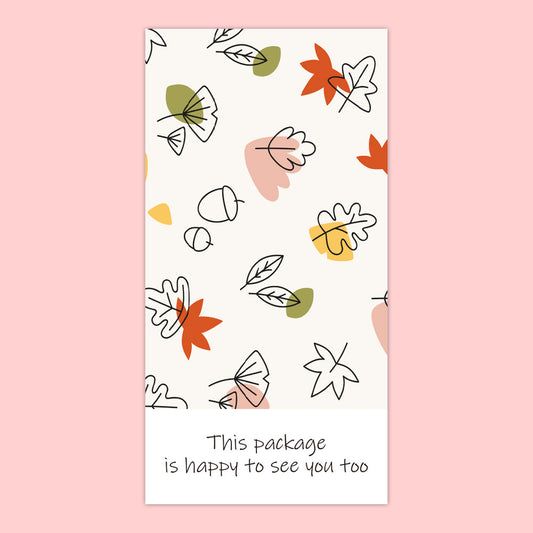 Green Leaf Rectangular Sticker Gift Box