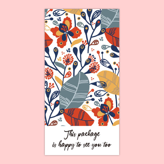 Green Leaf Rectangular Sticker Gift Box