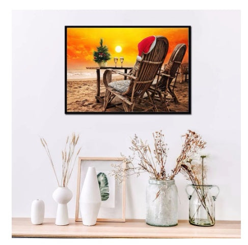 Full Drill Diamond Embroidery 5d Diy Diamond Painting Beach Dinner Cross Stitch Diamond 2019 Pictures Of Rhinestones Home Decor