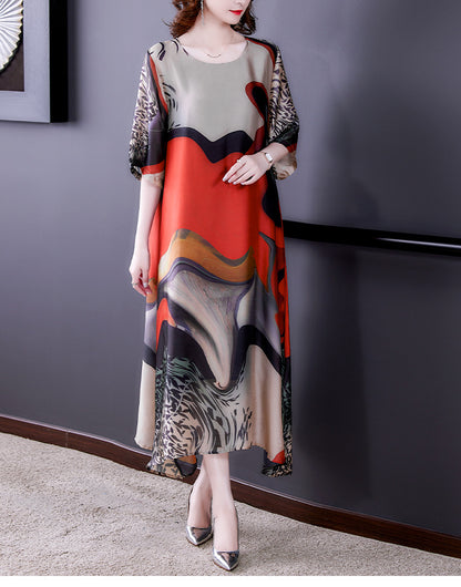 Crepe De Chine Silk Plus Size Dress