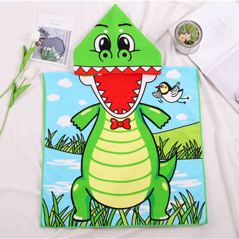 Children's Bath Towel Cartoon Beach Clothes With Hood