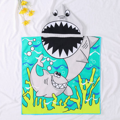 Children's Bath Towel Cartoon Beach Clothes With Hood
