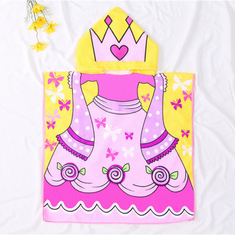 Children's Bath Towel Cartoon Beach Clothes With Hood