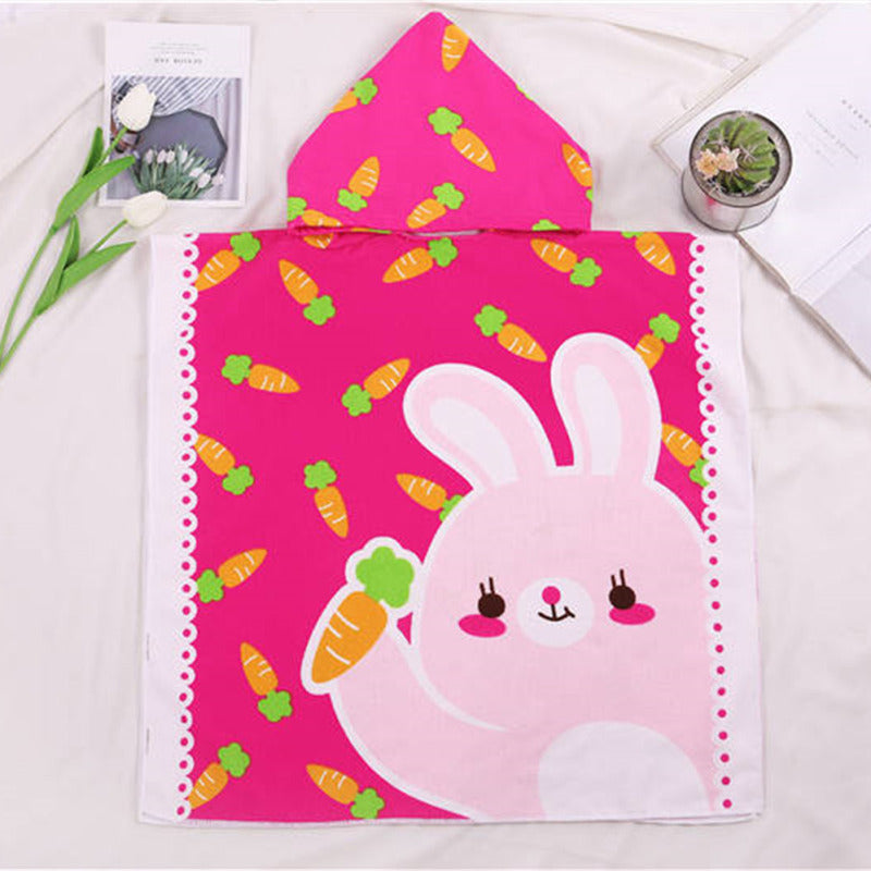 Children's Bath Towel Cartoon Beach Clothes With Hood