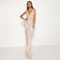 Sling Strapless Back Sequined Mermaid Evening Dress