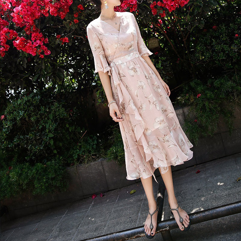 Large Women"s New Chiffon Skirt In Spring And Summer