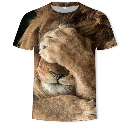 Lion Anime 3d Printed T-shirt