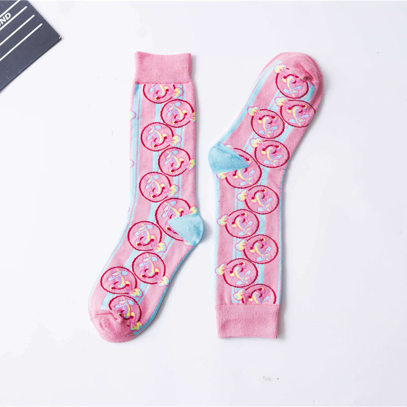 Autumn And Winter New European And American High Tube Socks All Cotton Women''s High Band Creative Street Hip Hop Women''s Socks