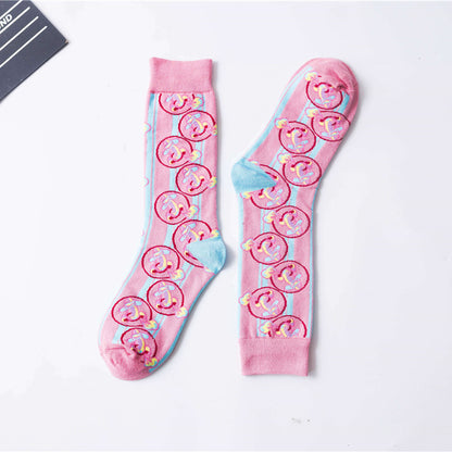 Autumn And Winter New European And American High Tube Socks All Cotton Women''s High Band Creative Street Hip Hop Women''s Socks