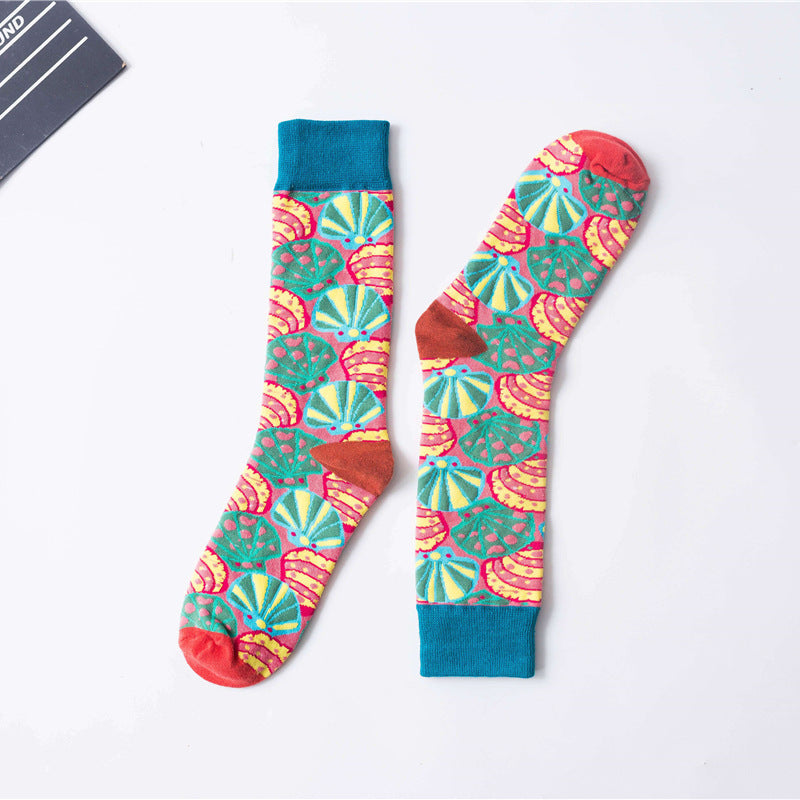 Autumn And Winter New European And American High Tube Socks All Cotton Women''s High Band Creative Street Hip Hop Women''s Socks