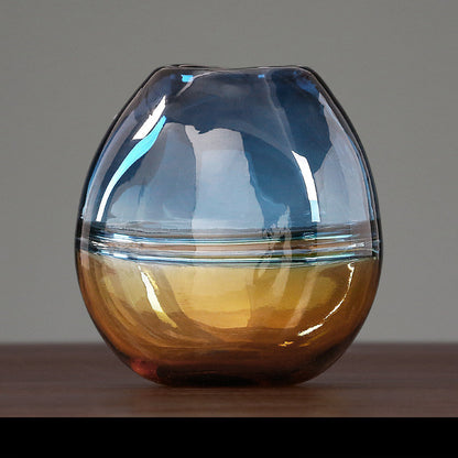 Gradient Light Luxury Glass Modern Minimalist Vase