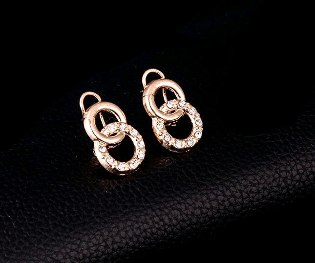 Necklace Earrings Bracelet Ring Jewelry Set European and American Plated 18K Jewelry Four-piece Set