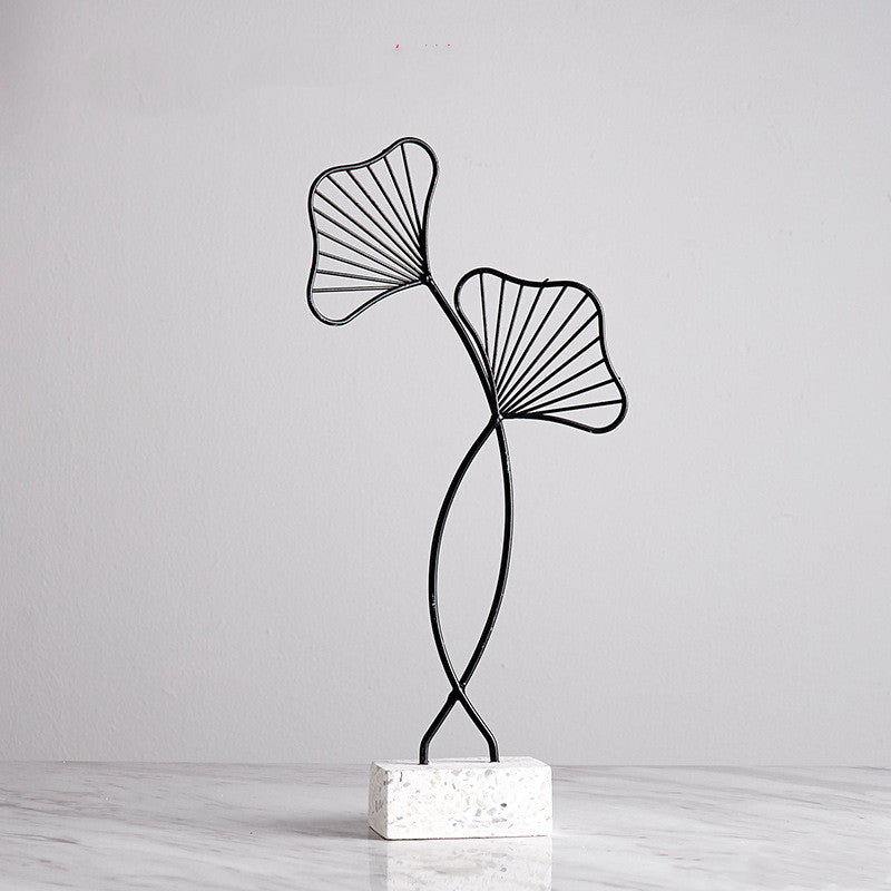 Iron Terrazzo Leaf Style Table Top Decoration