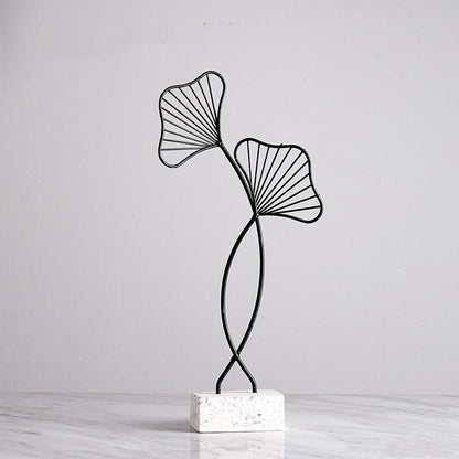 Iron Terrazzo Leaf Style Table Top Decoration