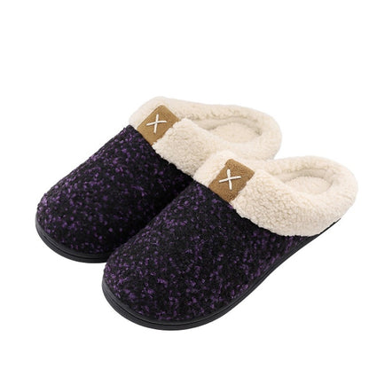 Men's wool comfortable memory foam slippers