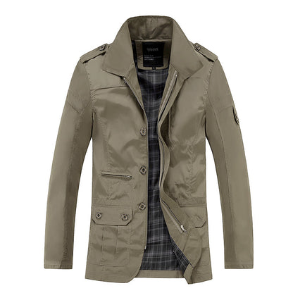 Plus size men's trench coat