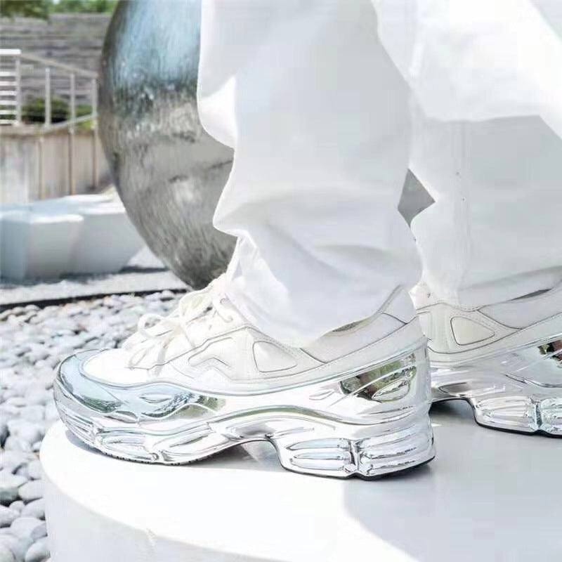 New Cool Red on Shiny Silver Shoes for Women