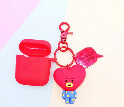 Compatible with Apple, Bulletproof Boys Keychain AirPods Cover