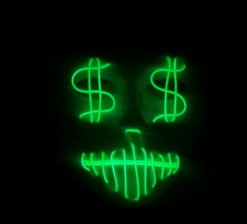 LED US dollar party mask