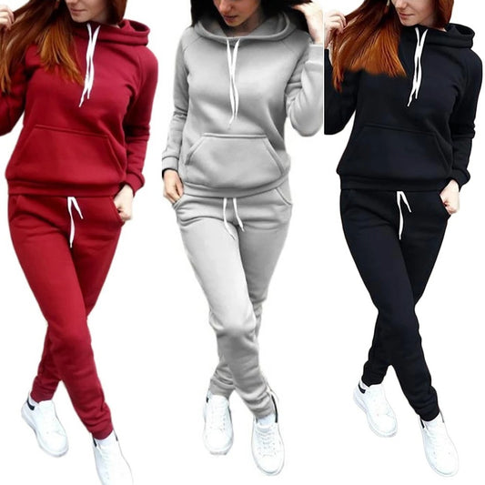Autumn and winter hooded suit sweater
