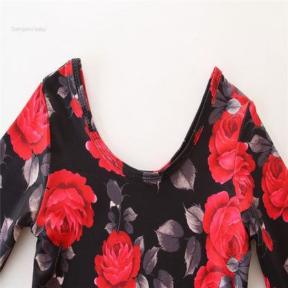 Floral round neck dress