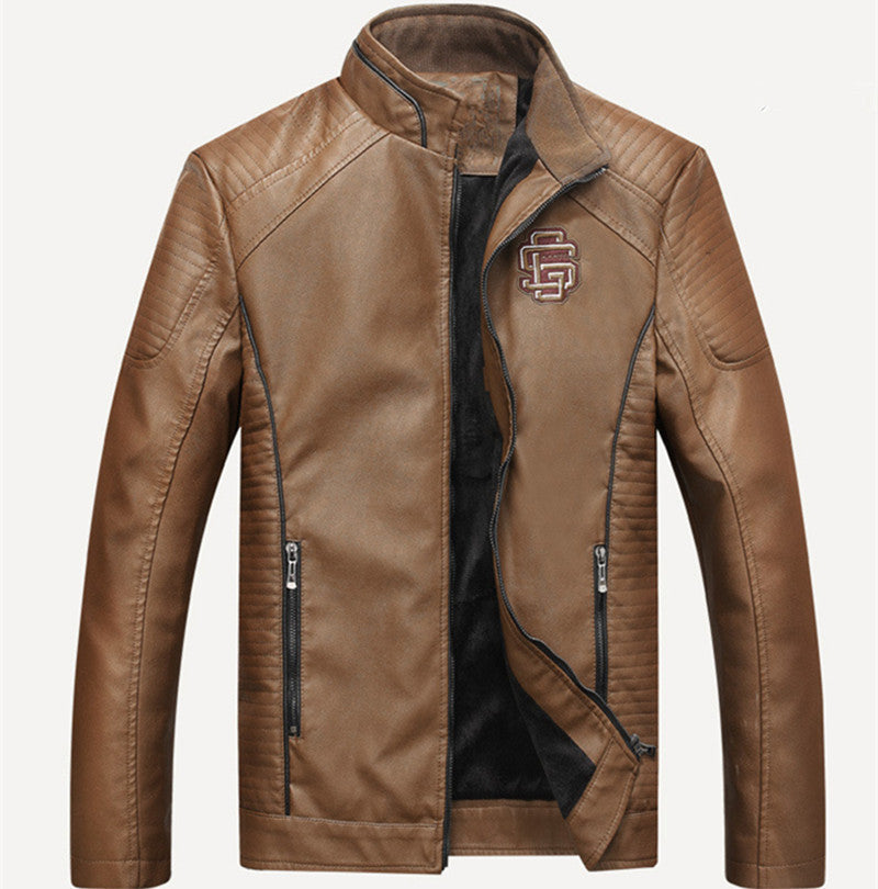 Casual non-iron processing leather clothing