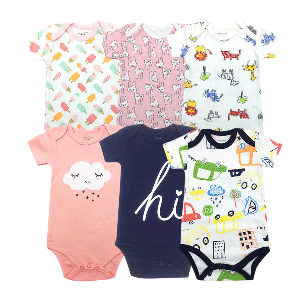 New Cotton Baby Short-sleeved One-piece Home Service