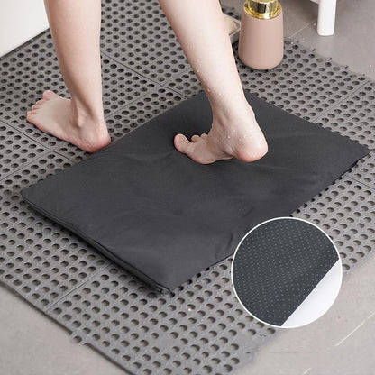 Diatomite soft foot pad absorbent quick drying antiskid bathroom mat