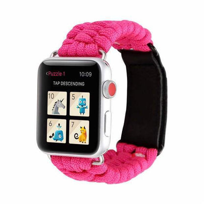 Compatible with Apple, Velcro Braided Umbrella Cord Iwatch Strap